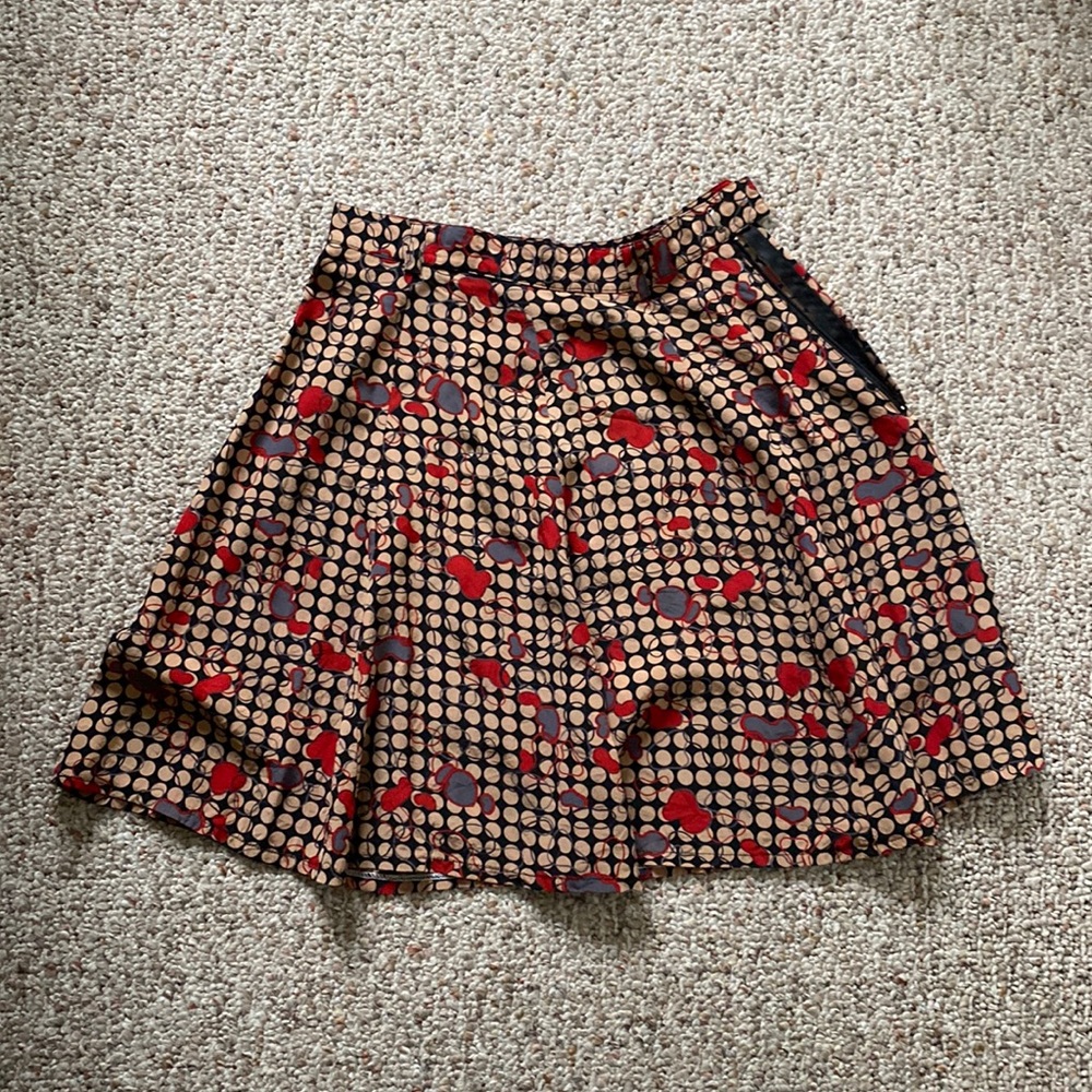 Flared Mini Skirt 100% Silk